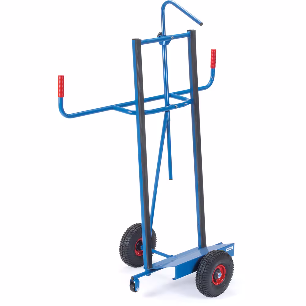 Plattenkarre mit Niederhalter Stahlrohr-Konstruktion mit Stahlblechschaufel, Anlagen mit Profilgummi belegt Typ Bereifung: Luft aus der Kategorie Plattentransport mit der Artikelnr. 2076