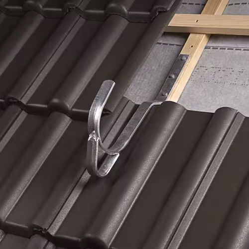 Trapac Sicherheitsdachhaken (DIN EN 517-Typ A) Für Schiefer schwarz, gerade Ausführung, inkl. Befestigungsnägel aus der Kategorie Dachsicherheit mit der GTIN 4027822718353 Trapac Sicherheitsdachhaken (DIN EN 517-Typ A) von der Marke Klöber aus der Kategorie Dachsicherheit