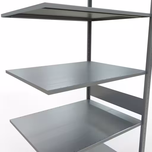 Produktbild Nr.6 des Artikels Anbauregal, Fachbodenregal Stecksystem MULTIplus150, 3000 x 1000 x 800 mm (HxBxT), 7 Fachböden, Längenriegel, verzinkt aus der Produktreihe Stecksystem von der Marke Schulte Lagertechnik