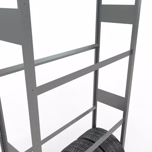 Produktbild Nr 12 des Artikels Grundregal, Räder-/Reifenregal, 4500 x 1150 x 400 mm, verzinkt, 6 Lagerebenen á 150 kg Fachlast pro Ebene Abbildung Nr 12 des Artikels Grundregal, Räder-/Reifenregal, 4500 x 1150 x 400 mm, verzinkt, 6 Lagerebenen á 150 kg Fachlast pro Ebene aus der Produktgruppe Fachbodenregale von der Marke Schulte Lagertechnik