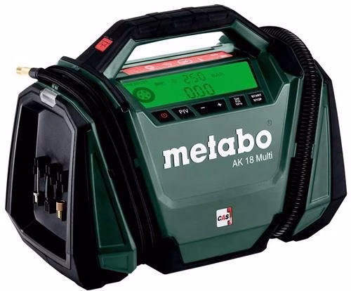 Metabo AK 18 Multi 18 V 16l/min 11bar draadloze compressor METABO AK 18 Multi 18 V 16l/min 11bar accu-aangedreven compressor uit de categorie accucompressoren met artikelnummer 4681108308