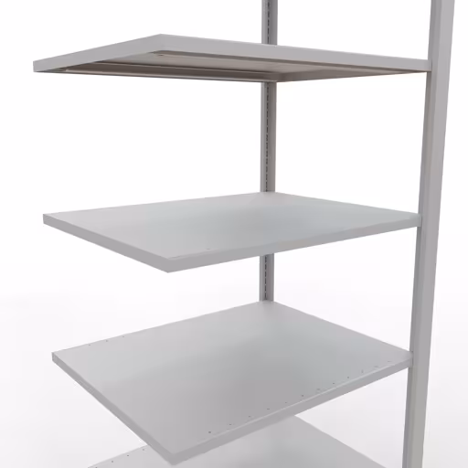 Abbildung Nr 13 des Artikels Anbauregal, Büro-Fachbodenregal Stecksystem MULTIplus150, 2300 x 750 x 600 mm (HxBxT), 7 Fachböden, Längenriegel, ohne Mittelanschlag, lichtgrau aus der Produktgruppe Büroregale von der Marke Schulte Lagertechnik