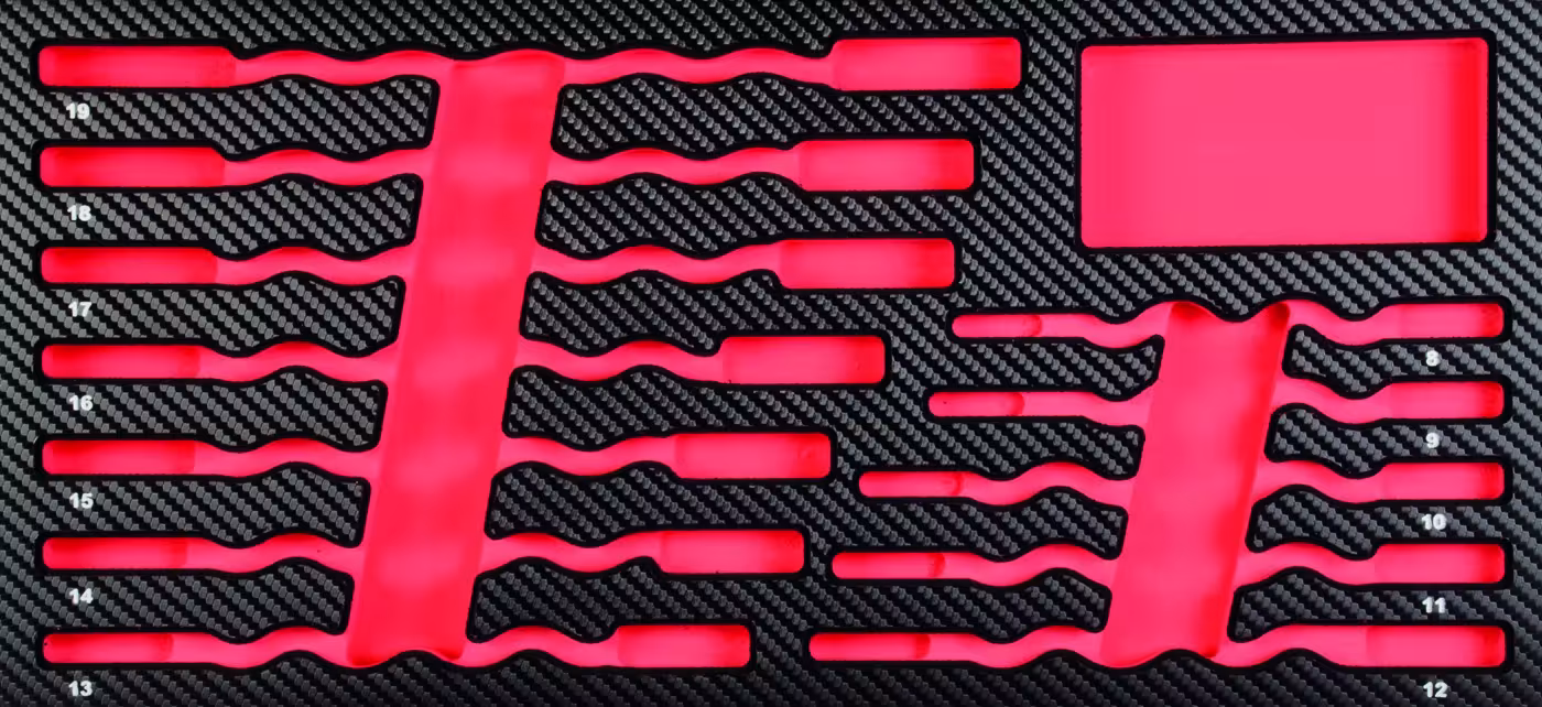 ProForm Einlage leer für GearTech von der Marke PROJAHN Einlage GearTech Ratschenschlüssel klassik metrisch Typ Variante: ProForm Einlage leer für GearTech aus der Kategorie Ring- und Doppelringschlüssel mit der Artikelnr. 5999-05E