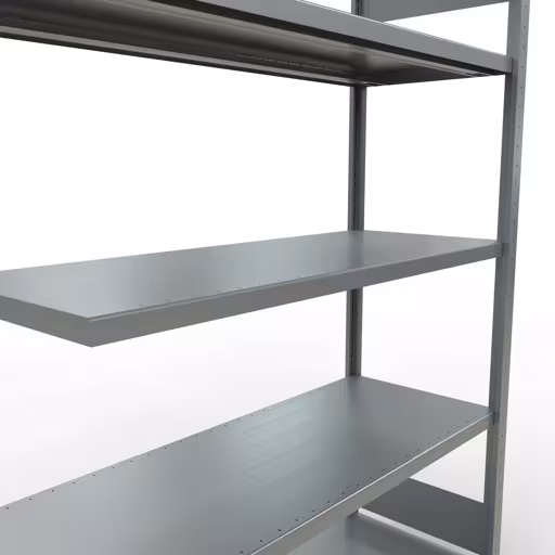 Produktbild Nr 14 des Artikels Anbauregal, Fachbodenregal Stecksystem MULTIplus250, 2000 x 1300 x 500 mm (HxBxT), 5 Fachböden, Längenriegel, verzinkt Abbildung Nr 14 des Artikels Anbauregal, Fachbodenregal Stecksystem MULTIplus250, 2000 x 1300 x 500 mm (HxBxT), 5 Fachböden, Längenriegel, verzinkt aus der Produktgruppe Stecksystem von der Marke Schulte Lagertechnik
