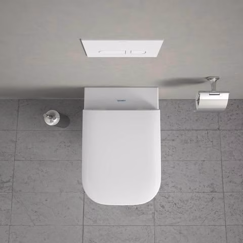 Detailbild 3993021 Abattant de toilettes Happy D.2 blanc avec mécanisme de fermeture amortie, charnières en acier inoxydable, DURAVIT