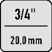 Steckschlüsseleinsatz 56 3/4 Zoll 6-kant Schlüsselweite 24 mm Länge 90 mm STAHLWILLE