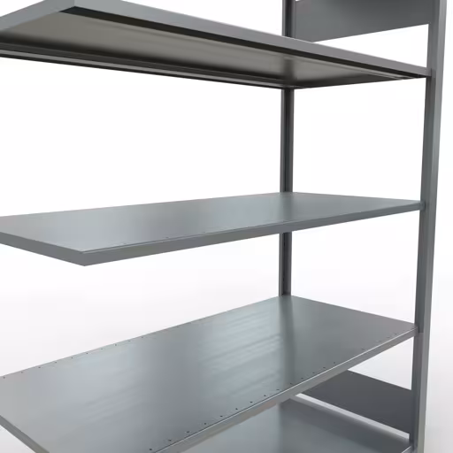 Abbildung Nr 12 des Artikels Anbauregal, Büro-Fachbodenregal Stecksystem MULTIplus150, 1800 x 1300 x 600 mm (HxBxT), 5 Fachböden, Längenriegel, verzinkt, ohne Mittelanschlag aus der Produktgruppe Büroregale von der Marke Schulte Lagertechnik
