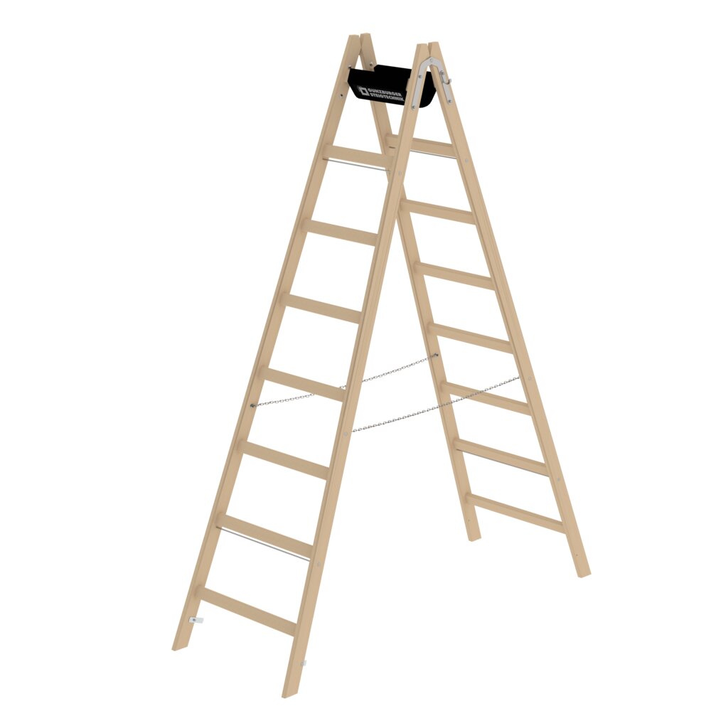 Munk Sprossen-Stehleiter Holz 2x8 Sprossen von Günzburger Steigtechnik Munk Sprossen-Stehleiter Holz aus der Kategorie Stehleitern mit der Artikelnr. 033216