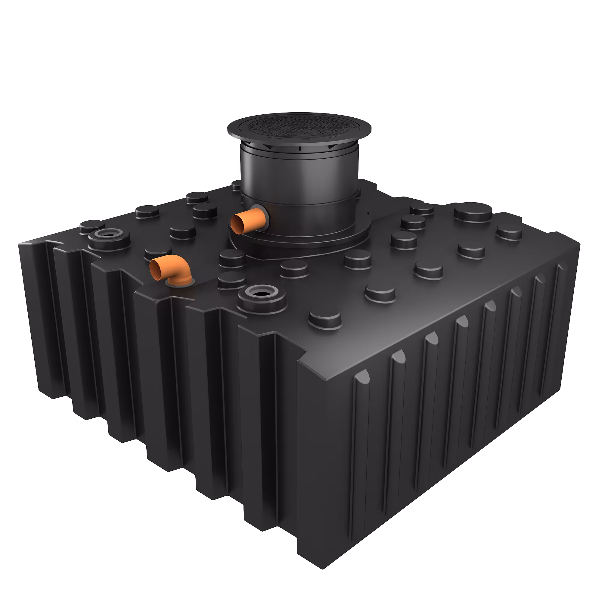 GreenLife Flachtank 5.000 l mit Biovitor, Ausgleichsdom, Abdeckung, 3 Anschlüssen von der Marke GreenLife aus der Produktreihe Garten