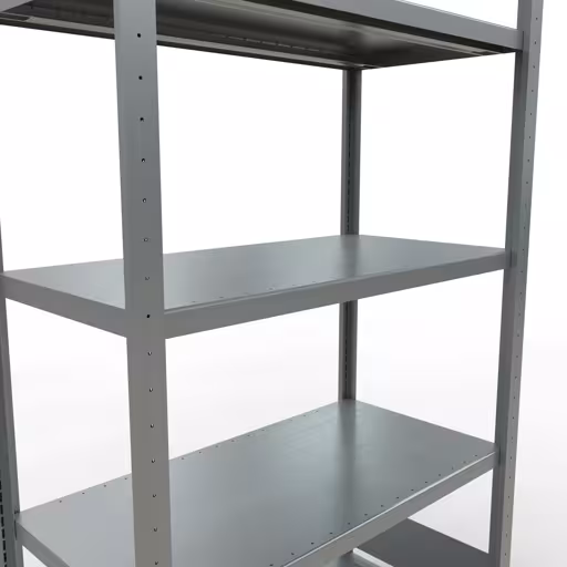 Produktbild Nr 13 des Artikels Grundregal, Fachbodenregal Stecksystem MULTIplus330, 2000 x 1000 x 500 mm (HxBxT), 5 Fachböden, Längenriegel, verzinkt Abbildung Nr 13 des Artikels Grundregal, Fachbodenregal Stecksystem MULTIplus330, 2000 x 1000 x 500 mm (HxBxT), 5 Fachböden, Längenriegel, verzinkt aus der Produktgruppe Stecksystem von der Marke Schulte Lagertechnik