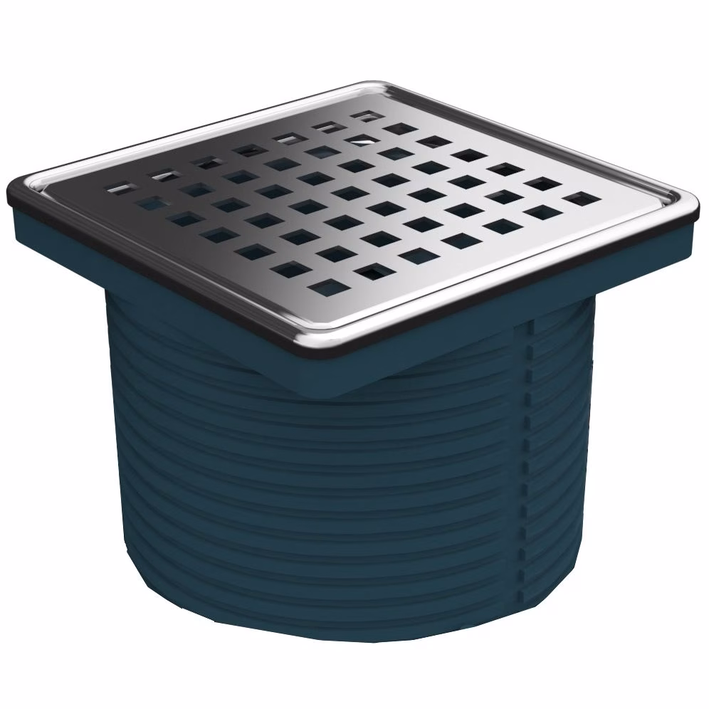 MERT Ablaufaufsatz mit Edelstahlrost und Rahmen 100x100mm oder 150x150mm, ohne Flansch aus der Kategorie Bodenabläufe mit der Teilenummer DU-SB-10-1