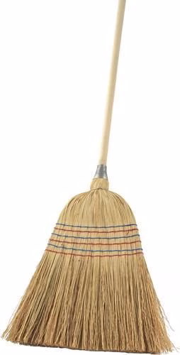 Balai en paille de riz, longueur de paille de riz 1400 mm avec spirale décorative, de la marque Balai en paille de riz, de 1400 mm de long, avec spirale décorative, de la catégorie des balais industriels et de voirie, référence 9000470196