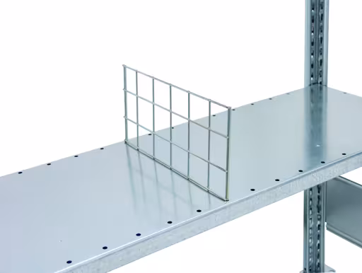 Draht-Steckgitter, 400 x 140 mm (T x H), glanzverzinkt für MULTIplus250- und MULTIplus330-Fachböden von Schulte Lagertechnik mit der Artikelnr. 12426-40