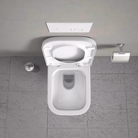 Detailbild 3993039 Abattant de toilettes Happy D.2 blanc avec mécanisme de fermeture amortie, charnières en acier inoxydable, DURAVIT