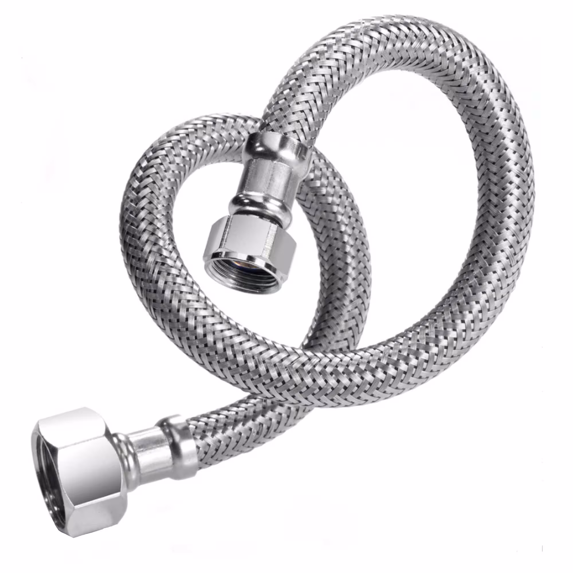 Edelstahl/TPE Armatur Flexschlauch DN 8 - 200 mm mit 2 x 3/8" IG, Überwurfmutter IG x IG DVGW Panzerschlauch von der Marke Tucai Flexschläuche DN8 2x 3/8" IG Typ Größe: 200 mm aus der Kategorie Panzerschläuche mit der Artikelnr. 202144