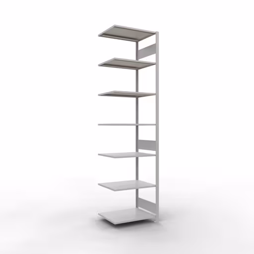 Anbauregal, Fachbodenregal Stecksystem MULTIplus150, 3000 x 750 x 600 mm (HxBxT), 7 Fachböden, Längenriegel, RAL 7035 lichtgrau von der Marke Schulte Lagertechnik Anbauregal, Fachbodenregal Stecksystem MULTIplus150, 3000 x 750 x 600 mm (HxBxT), 7 Fachböden, Längenriegel, RAL 7035 lichtgrau aus der Kategorie Anbauregal mit der Artikelnummer 32667-75-LR