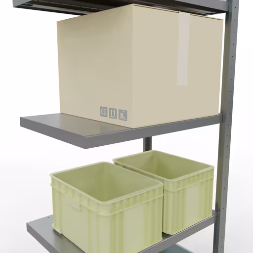 Produktbild Nr 13 des Artikels Anbauregal, Fachbodenregal Stecksystem MULTIplus250, 2000 x 750 x 500 mm (HxBxT), 5 Fachböden, Längenriegel, verzinkt Abbildung Nr 13 des Artikels Anbauregal, Fachbodenregal Stecksystem MULTIplus250, 2000 x 750 x 500 mm (HxBxT), 5 Fachböden, Längenriegel, verzinkt aus der Produktgruppe Stecksystem von der Marke Schulte Lagertechnik