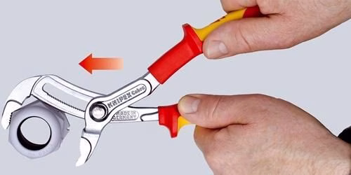 Wasserpumpenzange Cobra® Länge 250mm Spannweite 46mm verchromt VDE 2K-Hülle KNIPEX