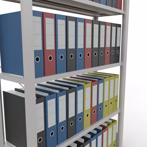 Abbildung Nr 14 des Artikels Grundregal, Büro-Fachbodenregal Stecksystem MULTIplus85, 1800 x 1000 x 300 mm (HxBxT), 5 Fachböden, Kreuzstrebe, ohne Anschlagleiste, lichtgrau aus der Produktgruppe Büroregale von der Marke Schulte Lagertechnik