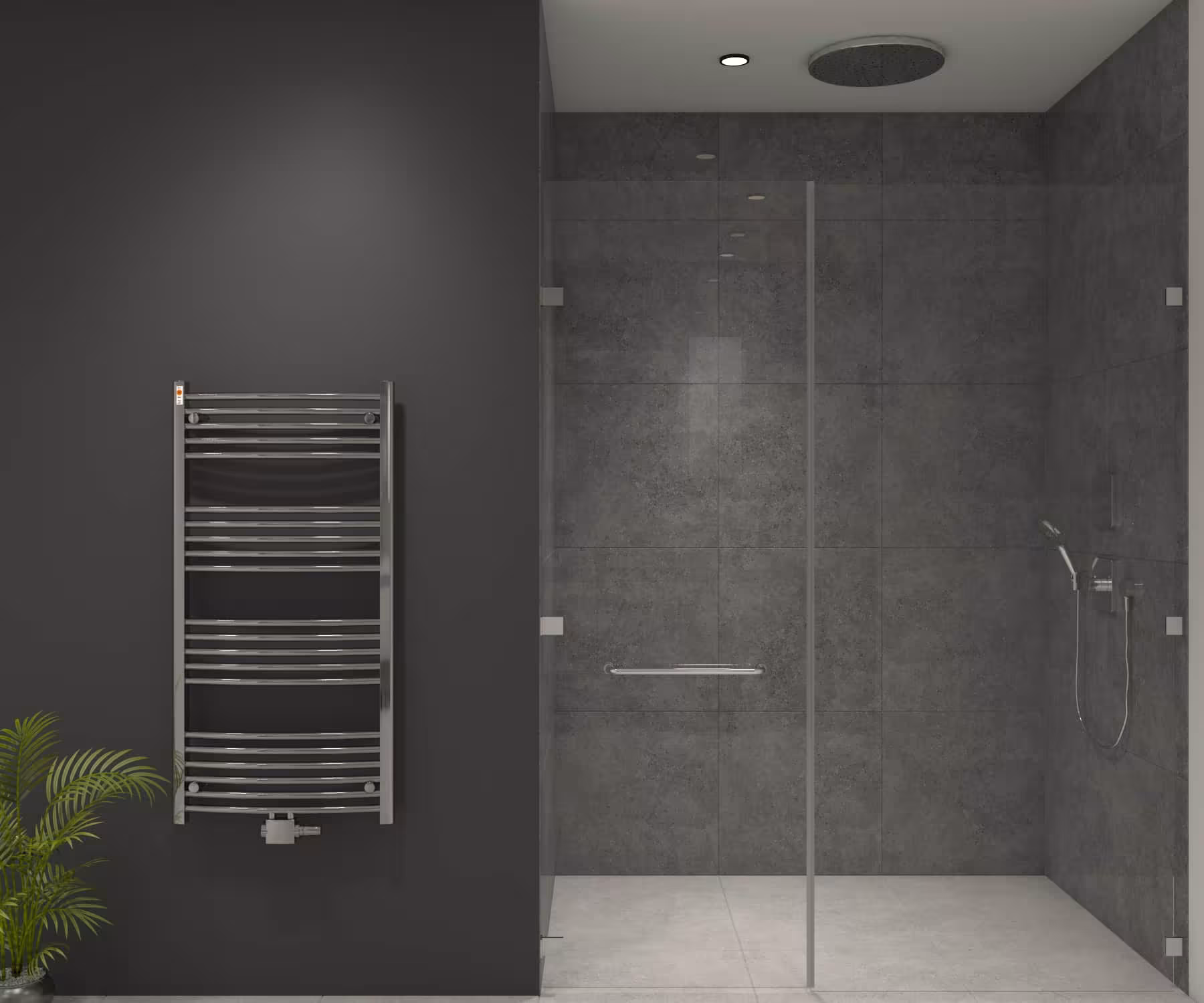 MERT Badheizkörper Chrom gebogen, Mittelanschluss Typ Größe: 600x1200 mm aus der Kategorie Bad-Heizkörper mit der Artikelnr. 4-60x120-M