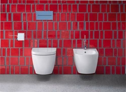 Duravit Wand-WC-Set ME by Starck, rimless, Durafix Tiefspüler, weiß, inklusive WC-Sitz mit Absenkautomatik