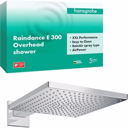 Hansgrohe Kopfbrause RAINDANCE E 300 AIR 1 Strahlart 300 × 300 Millimeter chrom 19 Liter pro Minute