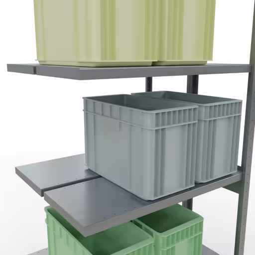 Anbauregal, Doppelregal, Fachbodenregal Stecksystem MULTIplus250, 3000 x 1000 x (2x400) mm (HxBxT), 2x7 Fachböden, Längenriegel, verzinkt aus der Kategorie Doppelregale mit der GTIN 4058255035632 Anbauregal, Doppelregal, Fachbodenregal Stecksystem MULTIplus250, 3000 x 1000 x (2x400) mm (HxBxT), 2x7 Fachböden, Längenriegel, verzinkt von der Marke Schulte Lagertechnik aus der Produktreihe Fachbodenregale