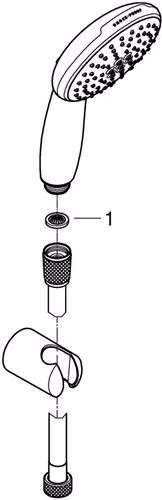 Technische Zeichnung 4059814 Brausegarnitur Tempesta 2 Strahlarten chrom 13,5 l/min GROHE