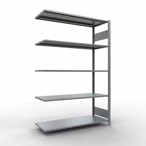 Anbauregal, Fachbodenregal Stecksystem MULTIplus150, 2000 x 1300 x 500 mm (HxBxT), 5 Fachböden, Längenriegel, verzinkt von der Marke Schulte Lagertechnik Anbauregal, Fachbodenregal Stecksystem MULTIplus150, 2000 x 1300 x 500 mm (HxBxT), 5 Fachböden, Längenriegel, verzinkt aus der Kategorie Anbauregal mit der Artikelnummer 12755-130-LR