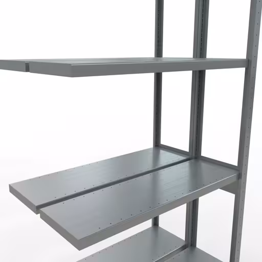 Produktbild Nr.10 des Artikels Anbauregal, Doppelregal, Fachbodenregal Stecksystem MULTIplus250, 3000 x 1000 x (2x300) mm (HxBxT), 2x7 Fachböden, Längenriegel, verzinkt aus der Produktreihe Fachbodenregale von der Marke Schulte Lagertechnik