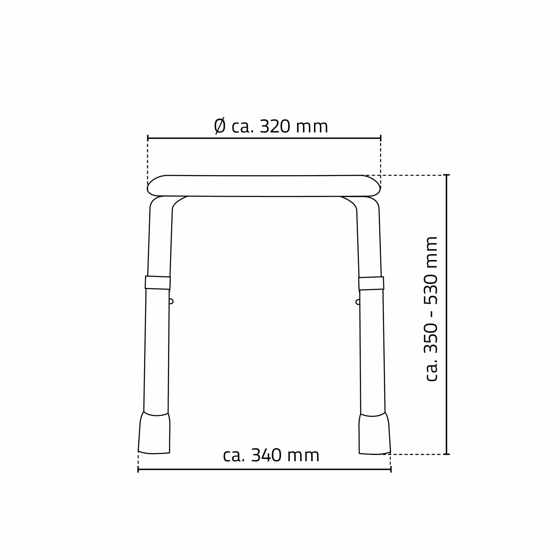Zusatzbild des Artikels Bad-Hocker Ted, weiß, höhenverstellbar Zusatzbild des Artikels Bad-Hocker Ted, weiß, höhenverstellbar aus Hocker, Stühle, Schemel