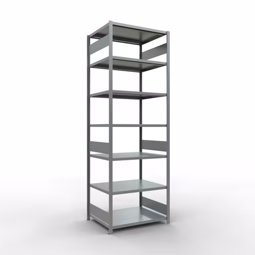 Grundregal, Fachbodenregal Stecksystem MULTIplus330, 3000 x 1000 x 800 mm (HxBxT), 7 Fachböden, Längenriegel, verzinkt von der Marke Schulte Lagertechnik Grundregal, Fachbodenregal Stecksystem MULTIplus330, 3000 x 1000 x 800 mm (HxBxT), 7 Fachböden, Längenriegel, verzinkt aus der Kategorie Grundregal mit der Artikelnummer 13982-LR