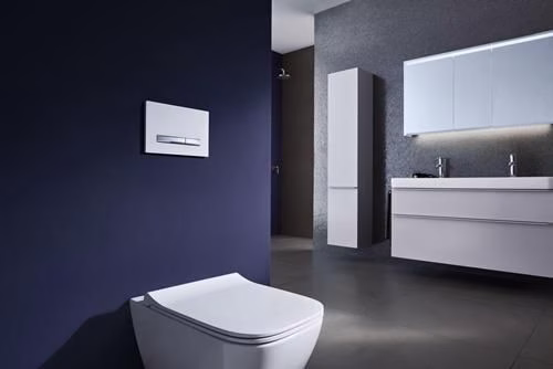 Detailbild 4021829 Geberit Smyle Wand-WC, eckig, Tiefspüler geschlossene Form, Rimfree, weiß
