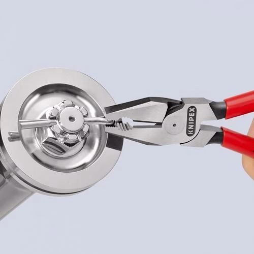 Detailbild 4033745 Kraftkombizange Länge 200mm poliert Kunststoff-Überzug KNIPEX
