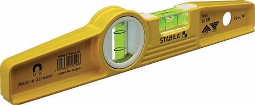 Detailbild 4026056 Torpedowasserwaage 81 SM 25cm Alu gelb ± 0,5 mm/m ohne Gürteltasche STABILA