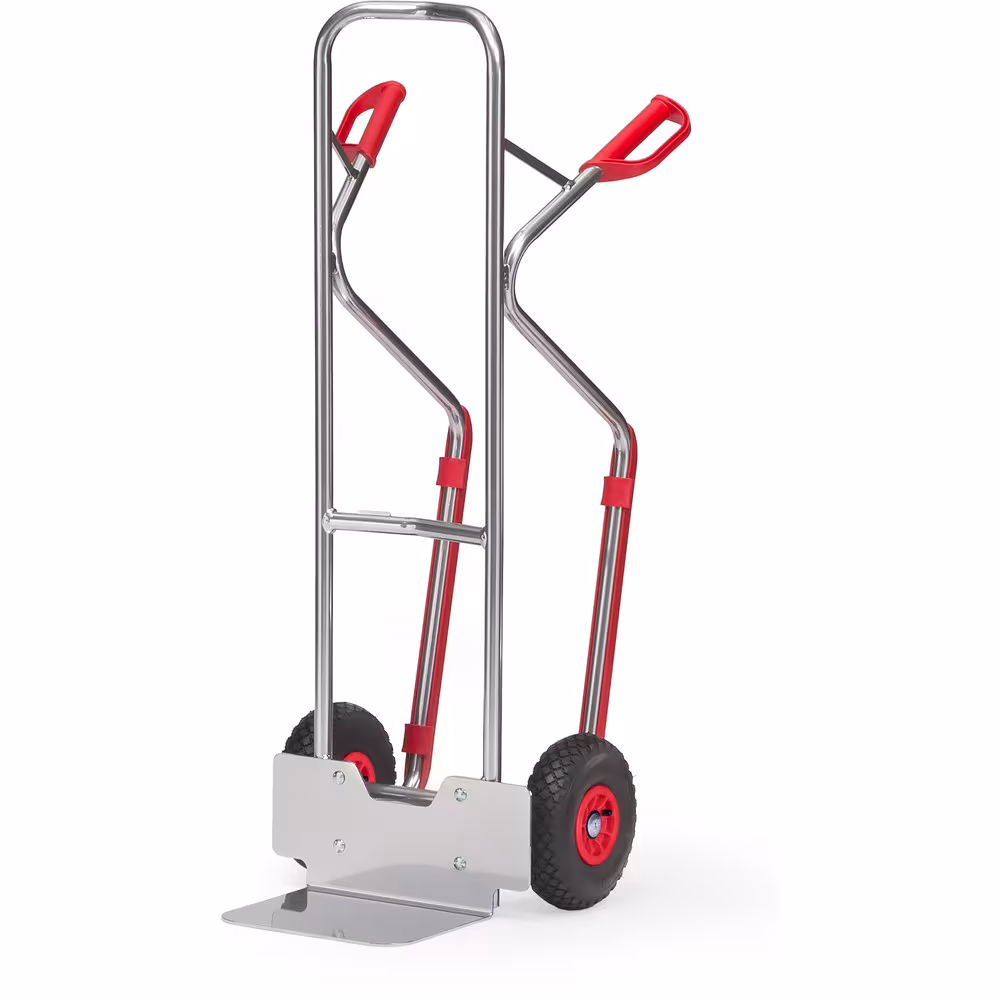 Alu-Stapelkarre A1330L Bereifung Luft aus der Kategorie Karren mit der GTIN 4017976413303 Alu-Stapelkarre Gleitkufen aus Aluminiumrohr mit Aluminiumschaufel, sehr leicht und handlich von der Marke Fetra aus der Kategorie Karren