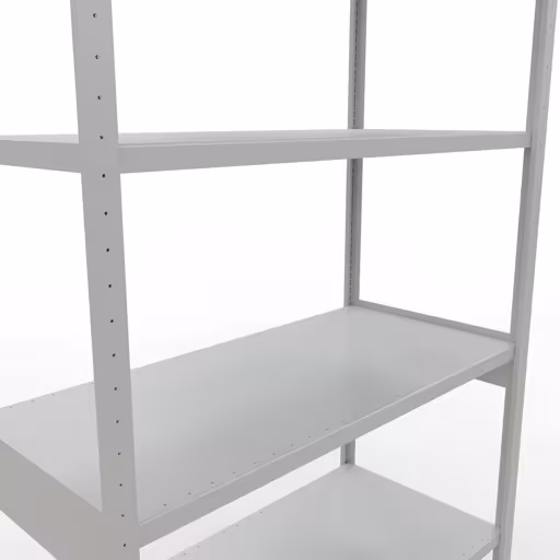 Abbildung Nr 14 des Artikels Grundregal, Fachbodenregal Stecksystem MULTIplus250, 3000 x 1300 x 600 mm (HxBxT), 7 Fachböden, Längenriegel, RAL 7035 lichtgrau aus der Produktgruppe Stecksystem von der Marke Schulte Lagertechnik