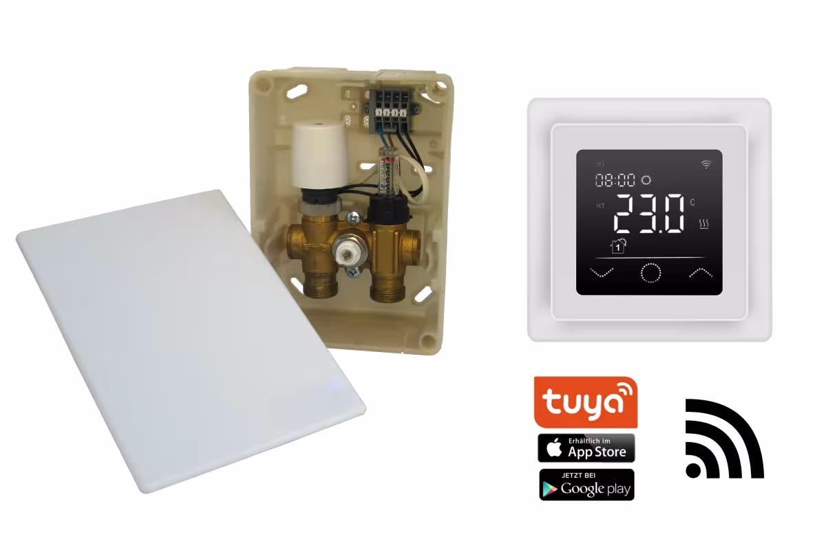 Weitere Ansicht des Artikels HoWaTech E-Regelbox WLAN Touch (w) | elektrische Temperaturbegrenzung Wasser Fußbodenheizung aus der Kategorie Fußbodenheizung