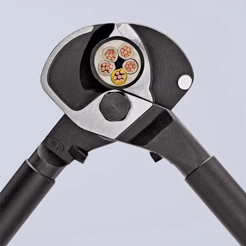 Kabelschere Länge 500 mm Kopf brüniert Mehrkomponenten-Hüllen KNIPEX