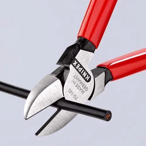 Seitenschneider Länge 140mm Kopf poliert Kunststoff-Überzug KNIPEX