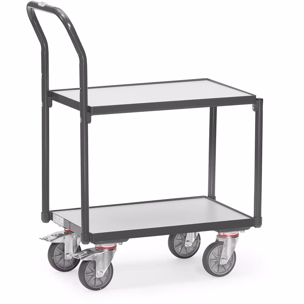 ESD-Etagenroller mit Rohrschiebebügel Elektrisch leitfähige Ausführung Stahlrohr und Profilstahl geschweißt, pulverbeschichtet schiefergrau RAL 7015 von der Marke Fetra ESD-Etagenroller mit Rohrschiebebügel Elektrisch leitfähige Ausführung Stahlrohr und Profilstahl geschweißt, pulverbeschichtet schiefergrau RAL 7015 aus der Kategorie ESD-Geräte mit der Artikelnummer 935400