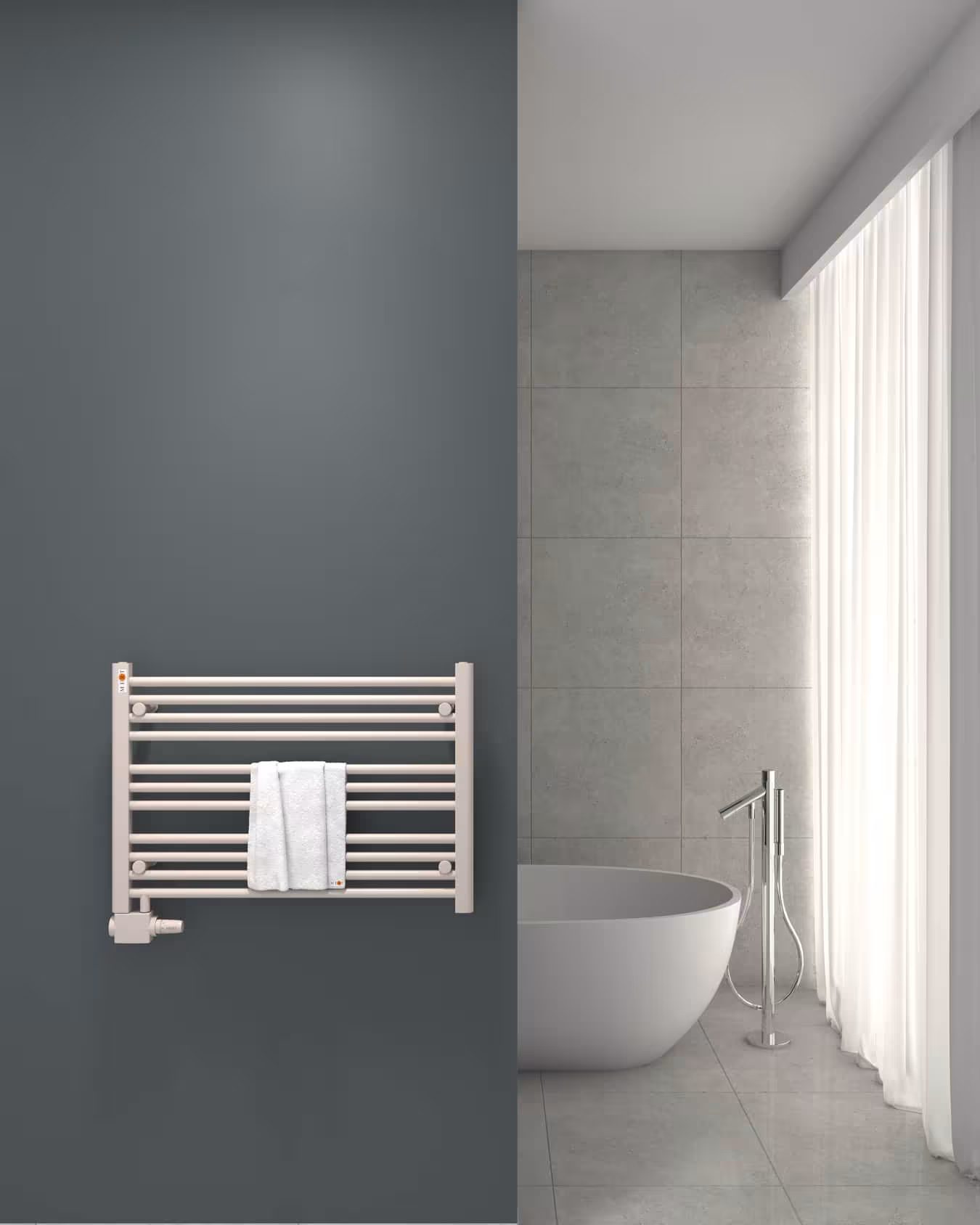 MERT Austausch Badheizkörper weiß gerade, versetzer Mittelanschluss links oder rechts unten Typ Größe: 800x550 mm aus der Kategorie Austausch-Heizkörper mit der Artikelnr. 1-80x055-AU-50