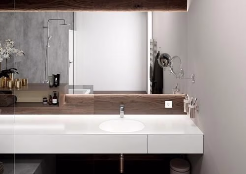 Detailbild 4038199 Hansgrohe Einhebel-Waschtischmischer VERNIS Blend 100 mit Zugstangen-Ablaufgarnitur 1 1/4 Zoll chrom