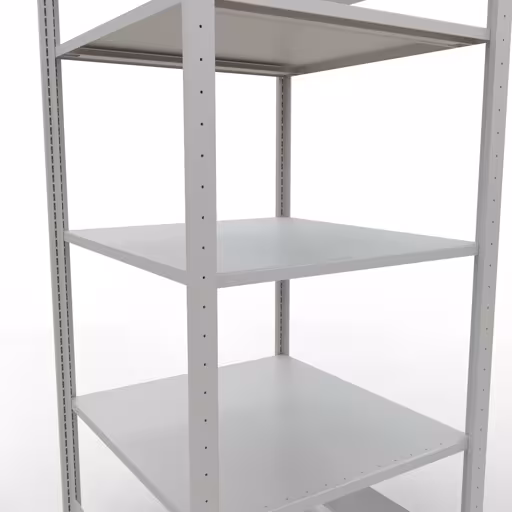 Grundregal, Fachbodenregal Stecksystem MULTIplus150, 2000 x 750 x 800 mm (HxBxT), 5 Fachböden, Längenriegel, RAL 7035 lichtgrau von der Marke Schulte Lagertechnik aus der Produktreihe Stecksystem