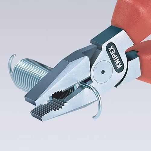 Detailbild 4033668 Kraftkombizange Länge 180mm verchromt Mehrkomponenten-Hüllen VDE KNIPEX