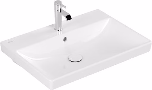 Detailbild 4116986 Waschtisch Avento 650 x 470 mm, mit Überlauf weiß Alpin weiß VILLEROY & BOCH