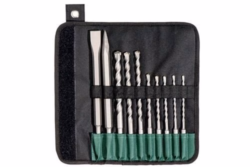Metabo 10-delige SDS-plus boor-/beitelset met oprolbare koffer, uit de categorie beitels, artikelnummer 8000064108
