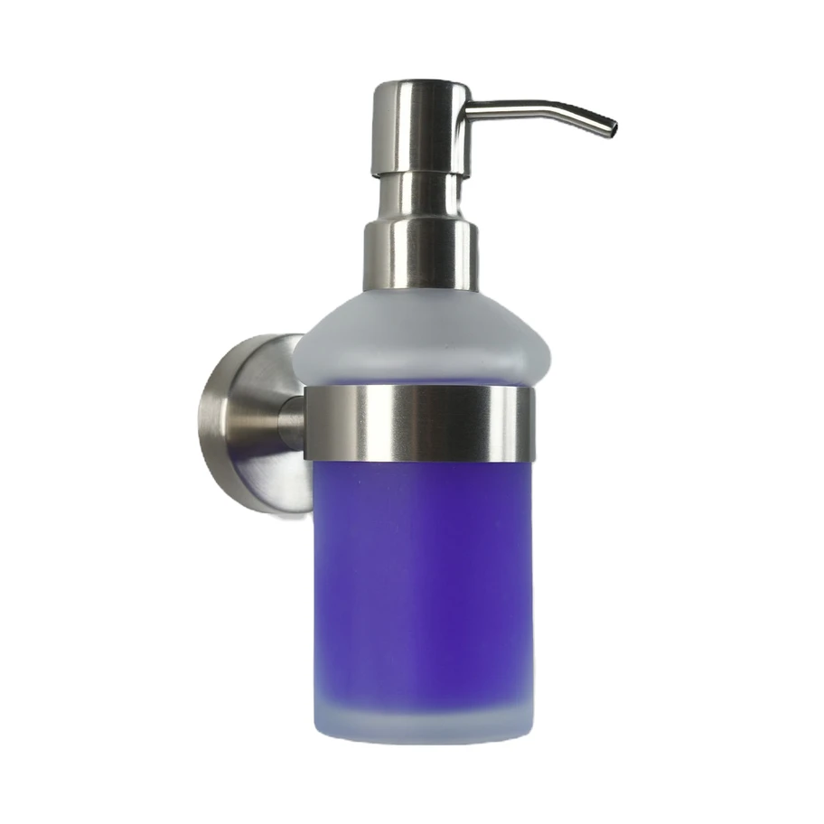 Ohne Text 2179466 AXIAL Seifenspender Edelstahl Glas - zum KLEBEN oder BOHREN