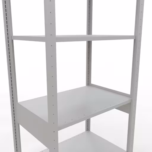 Produktbild Nr.15 des Artikels Grundregal, Fachbodenregal Stecksystem MULTIplus150, 2500 x 750 x 500 mm (HxBxT), 6 Fachböden, Längenriegel, RAL 7035 lichtgrau aus der Produktreihe Stecksystem von der Marke Schulte Lagertechnik