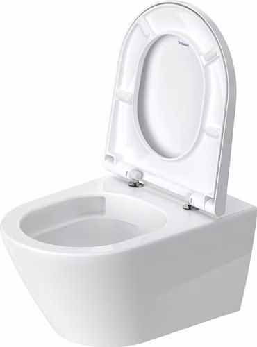 Duravit Wand-WC Set 540 mm D-Neo Weiß, Tiefspüler rimless, WC-Sitz mit Absenkautomatik, inklusive Durafix